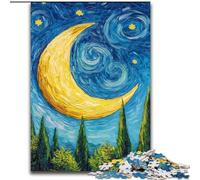 Crescent Moon in The Night Sky Jigsaw Puzzles for Adults 1000 Jigsaws, Educational Games Home Decoration Deal As Gifts for The Whole Family (50x75cm)