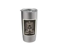 Crescent Moon Moth Black and White Celestial Gothic Stainless Steel Insulated Tumbler