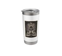 Crescent Moon Moth Black and White Celestial Gothic Stainless Steel Insulated Tumbler