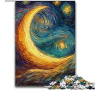 Crescent Moon Oil Painting 2000 Piece Jigsaw Puzzle for Adults Teens, Challenging To Complete But Fun And Humorous Birthday Present, Gifts, Wall Art (70x100cm)