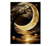 Crescent Moon Tree Water 1000pcs Mini Puzzle For Adults Challenging