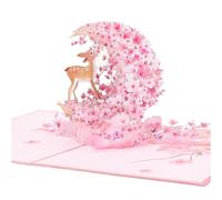 Crescent Pop Up Card Hummingbird Birthday Cards 3D Pop Up Invitation Card(Color2)