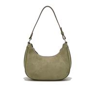 Crescent Shoulder Bags for Women Cute Hobo Crossbody Bag for Women Handbag Under the Arm Suede Purse with Zipper Closure, Green