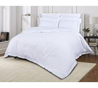 Crescent Textile 800 Thread Count 100% Pure Egyptian Cotton Luxurious Bedding Oxford Duvet Cover Set With Pillowcases (White, Single 137x200 + 5cm) +1Pillow