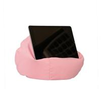 Crescent Textile iPad, eReader & Book Mini Bean Bag Cushion Holder for All Devices & Any Angle on Any Surface Soft Pillow Lap Stand, Handy Side Pocket Portable Bean Bag (Pink)