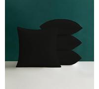 Crescent Textile Waterproof Outdoor Garden Furniture Seat Cushion 45x45cm Decorative Throw Pillow Shredded Foam Filled for Garden Sofa Livingroom Chair Bedroom Tent Park Patio (4, Black)
