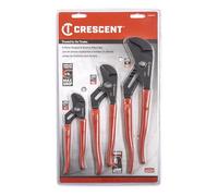 Crescent Tool Pliers Set 3Pc T&G Straight Jaw Black Phosphate 7 10 12