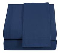Crescent Twin Extra Long 100% Cotton jersey Sheet Set - Soft and Comfy Bedding Navy Twin XL