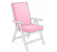 Crescent Waterproof Garden High Back Seat Pad Cushions 96 X 41 X 5Cm Pink Foldable Outdoor Chair Seat Pad
