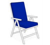 Crescent Waterproof Garden High Back Seat Pad Cushions 96 X 41 X 5Cm Royal Blue Foldable Outdoor Chair Seat Pad