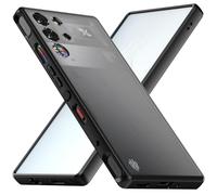 Cresee Case for Red Magic 10 Pro/Red Magic 10S Pro, Matte Translucent Hard Back + Soft TPU Bumper Shockproof Phone Cover, Black