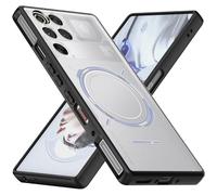 Cresee Case for Red Magic 11 Pro, Matte Translucent Hard Back + Soft TPU Bumper Shockproof Phone Cover for nubia RedMagic 11 Pro, Black