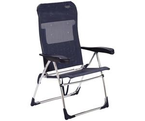 Crespo AL/206-M-41 Folding Beach Chair Aluminium and Multi-Fibre with High Seat