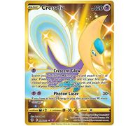 Cresselia 228/203 Gold Secret Rare Pokemon Card (SWSH Evolving Skies) + 1x TitanCards® Toploader