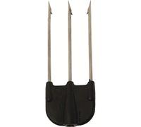 Cressi 1946 Adult Mutliprong Nylon 3 Points Inox Multiprong 3 Prong, Black, Plain