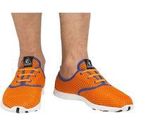 Cressi 1946 Unisex Adult Aqua Shoes Unisex Water Shoes for Aquatic Sport, Swimming, Pool, Beach Walk - Orange/Blue, UK 4.5/ EU 37