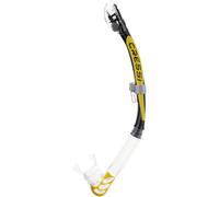 Cressi 1946 Unisex Alpha Ultra Dry Snorkel Ideal for Snorkelling, Apnea and Diving, Clear (Black/Yellow), One Size