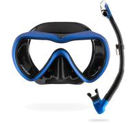 CRESSI A1 Anti Fog + Epsilon Spe Dry Snorkeling Combo Set Black/Blue