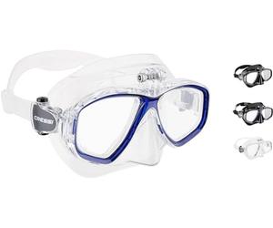 CRESSI Action Cam Mask Clear/Blue - Unisex Reduced Volume Dive Mask with Action Cam Mount, Transparent/Blue, One Size