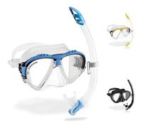 Cressi Adult Matrix & Gamma Mask & Snorkel Set - Clear/Blue