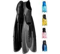 Cressi Agua Adjustable Swimming Fins - Training Fins for Powerful Propulsion - Durable Travel Flippers - Comfort Fit Snorkelling Flippers - Black - 4/5 (37/38 EU)