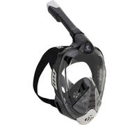 CRESSI Bali Full Face Mask Black/Grey L/XL - Unisex Integral Snorkel Mask, Anti Fog Clear Lens, 100% Silicone, Dry Snorkel with Float Valve, Action Ca