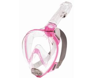 Cressi Baron JUNIOR Dry Full Face Snorkel Mask - Clear/Pink