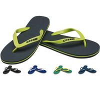 CRESSI Beach Flip Flops - Flip Flops Unisex for Beach and Pool, Dark Green/Lime, 5/6 UK - 37/38 EU