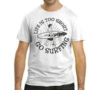 Cressi Beach Men Life Is Too Short T-shirt - White/White, Small
