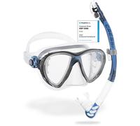 Cressi Big Eyes Evo Alpha Ultra Dry snorkel set snorkel set with snorkel and diving mask waterproof diving mask anti-fog anti-leak tempered glass
