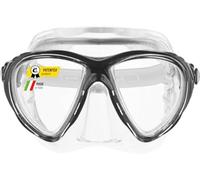 Cressi Big Eyes Evolution Adult Snorkel Mask, Diving Mask, Low Volume | Compact for Easy Equalisation, Tilting Buckles for Fast Fit, Mirrored Lenses for Bright Water, For Scuba Diving