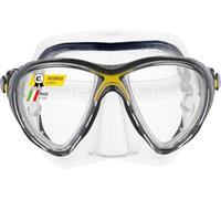 Cressi Big Eyes Evolution Adult Snorkel Mask, Diving Mask, Low Volume | Compact for Easy Equalisation, Tilting Buckles for Fast Fit, Mirrored Lenses for Bright Water, For Scuba Diving