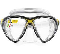 Cressi Big Eyes Evolution Adult Snorkel Mask, Diving Mask, Low Volume | Compact for Easy Equalisation, Tilting Buckles for Fast Fit, Mirrored Lenses for Bright Water, For Scuba Diving