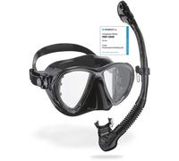 Cressi Big Eyes Evolution & Alpha Ultra Dry - Combo Diving Set Ideal for Snorkelling, Apnea and Diving - Adult Unisex, Black / Black