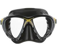 Cressi Big Eyes Evolution High Quality Mask - Revolutionary Adult Diving and Snorkeling Mask High Quality Silicone, Black/Yellow, One Size