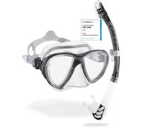 Cressi Big Eyes Evolution Plus Kappa Ultra Dry Combo Diving Set (Made in Italy), Clear/Black