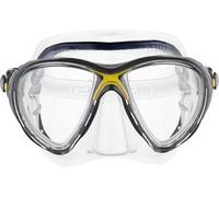 Cressi Big Eyes Evolution High Quality Mask - Revolutionary Adult Diving and Snorkeling Mask High Quality Silicone, Transparent/Yellow, One Size