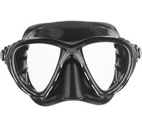 Cressi Big Eyes Evolution Snorkel Mask - Adult Snorkel Set & Quick-Adjust Buckles - Silicone Skirt & Scuba Ready - Low-Volume Scuba Mask - Black / Black - One Size