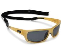 Cressi Bill Sunglasses W/Lace - Sunglasses with Floating Lanyard, Bakelite/Mirrored Lens Black