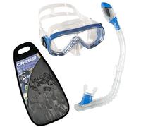 Cressi Boy's Ondina and Mini Dry Snorkel Combo Set - Clear/Blue