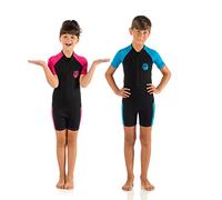 Cressi Children's Cressi Girl s Little Shark Premium Neoprene 2 mm Shorty Wetsuit Black Pink 12 Years, Black Pink, Age UK