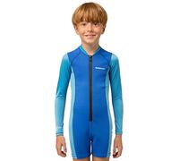 Cressi Boy's Shorty Neoprene Snorkelling Suit, Long Sleeves - Blue/Light Blue, S (2 Years)