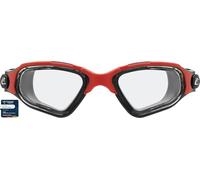 CRESSI Clear Eyes Goggles Black/Red - Unisex Pure Silicone Swimming Goggles with Molecular Anti Fog Lens Treatment, Black/Red Clear Lens, One Size