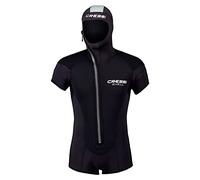Cressi Crg1B Men Shell Jacket Multi Thickness Man Jacket W/Hood Man- Premium Neoprene 5mm - Black, Large/4