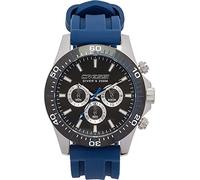 Cressi Crg1B Unisex Adult Nereus Watch Sport Quartz Analog Watch Waterproof 200 Mt with Chronograph and Calendar - Black/Blue, Uni