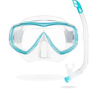 Cressi - Crg1B Unisex Child C/Set Estrella Vip Jr Clear/Lime JUnisexor Snorkeling/Diving Combo Set - Transparent/Aquamarine, Unisex