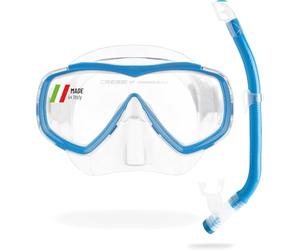 Cressi - Crg1B Unisex Child C/Set Estrella Vip Jr JUnisexor Snorkeling/Diving Combo Set - Transparent/Blue, Unisex