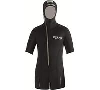 Cressi Crg1B Women Shell Jacket Multi Thickness Lady Jacket W/Hood Lady - Premium Neoprene 5mm - Black, Small/2