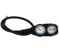 Cressi Diving Console 2 - Depth + Pressure Gauge, BAR, Black