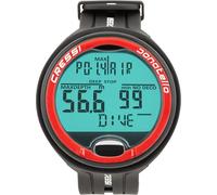 Cressi Donatello - Adult Unisex Professional Underwater Wrist Computer for Diving in Air/Nitrox and Apnea, Black/Red, One Size